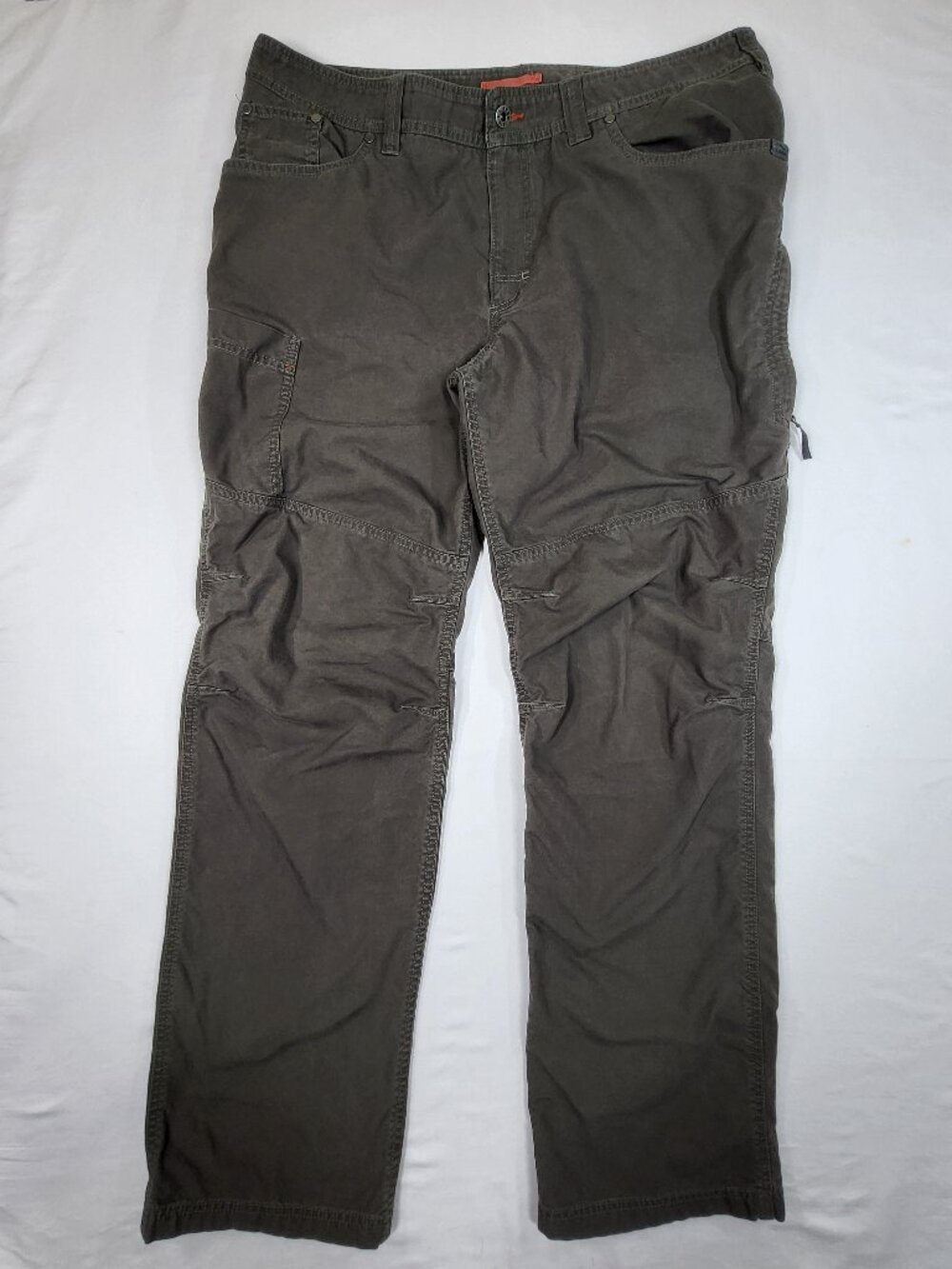 LL Bean Riverton Cargo Hiking Pants Mens 38x32 Green Cotton Nylon Utility